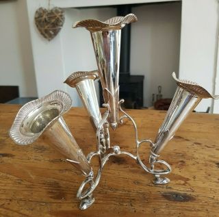 Lovely Vintage Table Centerpiece Epergne - Plated Silver Coloured Metal