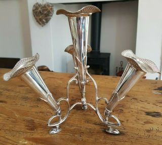 Lovely Vintage Table Centerpiece Epergne - Plated Silver Coloured Metal 2