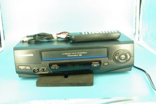 Panasonic Pv - V4521 4 - Head Vcr Vhs Recorder Player W/ Rca Cables & Remote