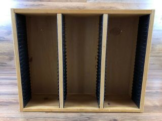 Vintage Solid Wood Custom Cd Holder Case Storage Holds 69,  Discs