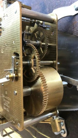 Vintage Hamilton West Germany 340 - 020 Clock Face Mechanism W/Key Chime 7