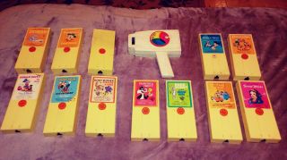 Vintage 1973 Fisher Price Toys Movie Viewer And 12 Cartridges