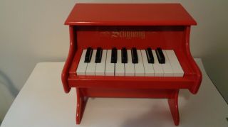 Schylling Vintage Toy Piano Red Wood