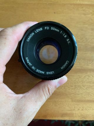 Canon Fd F1.  8 Sc 50mm Prime Vintage Lens
