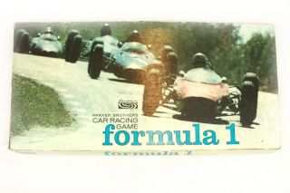 Vintage Parker Brothers Formula 1 Car Racing Game,  Complete,  1964