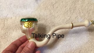 Christopher Radko Vintage Christmas Ornament - Talking Pipe - Double Faced 91 - 093 - 2
