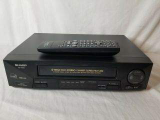 Sharp 4 Head Hi Fi Stereo Picture Vhs Vcr Model Vc - H810u With Remote