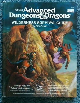 Advanced Dungeons & Dragons Wilderness Survival Guide Vintage Tsr 1986 Kim Mohan