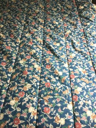Ralph Lauren Twin Comforter Blanket Hope French Country Blue Floral Vintage