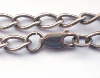 Stunning 925 Solid Sterling Silver Curb Oval Chain Bracelet Heavy Vintage Retro