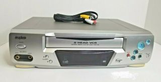 Sanyo Vwm - 390 4 Head Vcr Vhs Player And Recorder With Video Cables