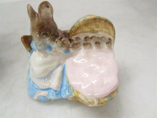 Beatrix Potter Figurines w/ Vintage Royal Doulton Bunnykins Bowl Ring a/o Rosie 5