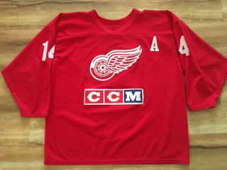 Vintage Detroit Red Wings Brendan Shanahan Practice Jersey Ccm Xl Maska Nhl