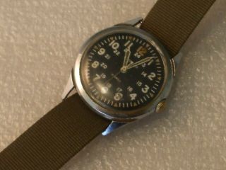 Vintage Military Type Watch,  Westclox,  Vietnam Era,  A - 201,  17 Jewels,  Running