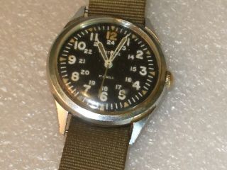 Vintage Military Type Watch,  Westclox,  Vietnam Era,  A - 201,  17 Jewels,  Running 4