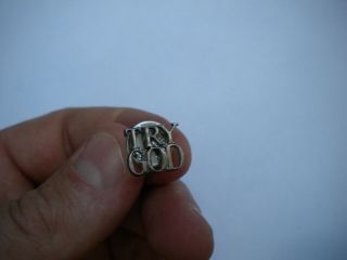 Vintage Tiffany & Co Sterling Silver.  925 " Try God " Lapel Tie Tack Pin