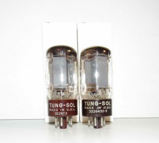 Matched Pair (gm/ma) Tung - Sol 5881 (6l6wgb) Amplifier Tubes.  Tv - 7 Test Strong.