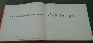1959 Frank Lloyd Wright Book Of Drawings For A Living Architecture