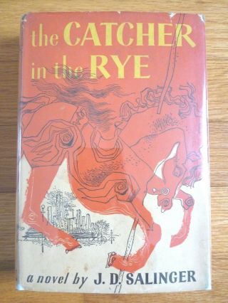 The Catcher In The Rye By J.  D.  Salinger 1951 Grosset Hc W/ Jacket Novel Ads Vg