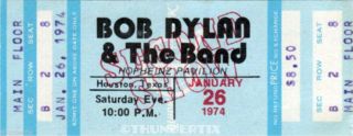 5 1968 - 76 Vintage Full Tickets Hendrix,  Doors,  Dylan,  Elton John,  Zz Tp