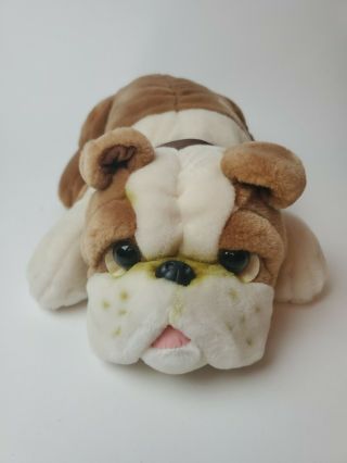Brutus Russ Berrie Bulldog Soft Plush Stuffed Animal Toy Beige Vintage