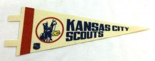 1970 Vintage Nhl Hockey 1970 Kansas City Scouts Mini Pennant 9x4 Inches Freeship