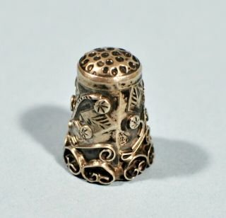 Vintage Sterling Silver Thimble Mexico