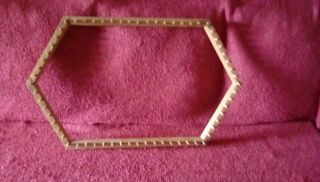 Vintage Wooden Hexagon Lap Weaving Loom / Frame
