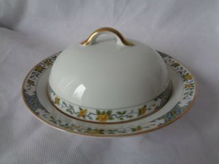 Vintage Noritake China Round Covered Butter Dish The Monterey