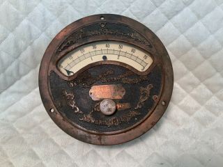 Vintage Weston Electrical Instrument Co Voltmeter Model 12589
