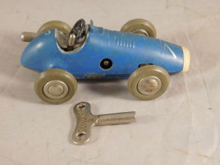 Vintage Schuco Toys Wind - Up Tin Micro Racer 1040 W Key Made In Us Zone Germany