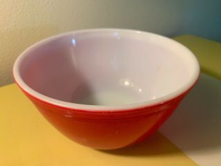 Vintage Pyrex Red Mixing Bowl 402 1½ Qt.  Primary Colors Nesting Bowl 2