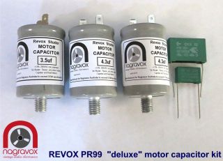 Revox Pr99 " Deluxe " Motor Capacitor Set For Revox Pr99