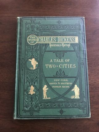 The Of Charles Dickens Household Ed.  A Tale Of Two Cities 1875 Good Condit