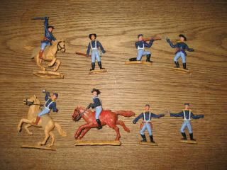 Timpo Toys - England - Vintage Plastic Civil War / Western Figures - 1960´s.