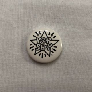 Keith Haring Pop Shop Pinback Button - Rare In Vintage 1986