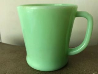 1 Vintage Fire King Oven Ware Jadeite Green Coffee Cup Mug D Handle