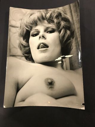 Stevie Hulton Very Sexy Vintage 7” X 9 3/4” Photograph London Actress 1970’s