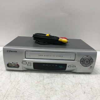 Emerson Ev787 4 - Head Vcr Vhs Hi Fi Video Cassette Player Recorder No Remote