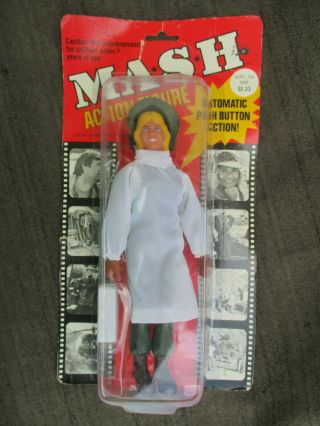 Vintage 1970s Durham Mash M A S H Hot Lips 9 " Action Figure Doll On Card