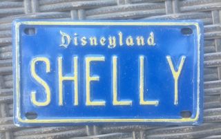 Vintage 1970’s Disneyland Bike Bicycle Name Licence Plate Shelly