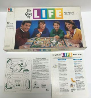 Vintage The Game Of Life Classic Family Board Game Milton Bradley 1991 Complete