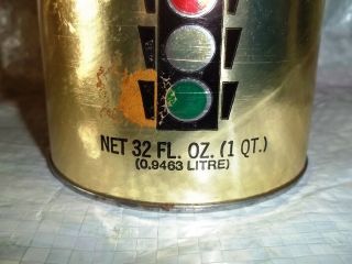 RARE FULL NOS Vintage JC Penney Premium Motor Oil Can Great Stoplight Graphics 3