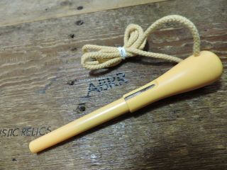 Vintage Retro Light Yellow Parker Slinger Ballpoint Pen Rope Lanyard Usa Fashion