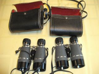 Vintage Binoculars/field Glasses: (two) Matched Pairs For A Couple