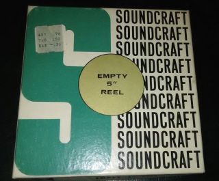 Vintage Soundcraft Empty Plastic 5 " Reel To Reel Deck Tape Reel