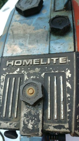 VINTAGE HOMELITE EZ CHAINSAW PARTS REPAIR NOT LOCKED UP CHECK PHOTOS 4
