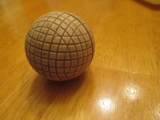 Vintage Golf Ball " Line Cut " Gutty Bramble Mesh Unknown Maker