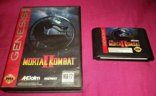 Vintage Mortal Kombat Ii Sega Genesis Video Game Cartridge 1994