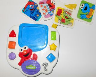 Vtg Fisher Price Sesame Street Elmo Learning Colors Numbers Shapes W Cards Tyco
